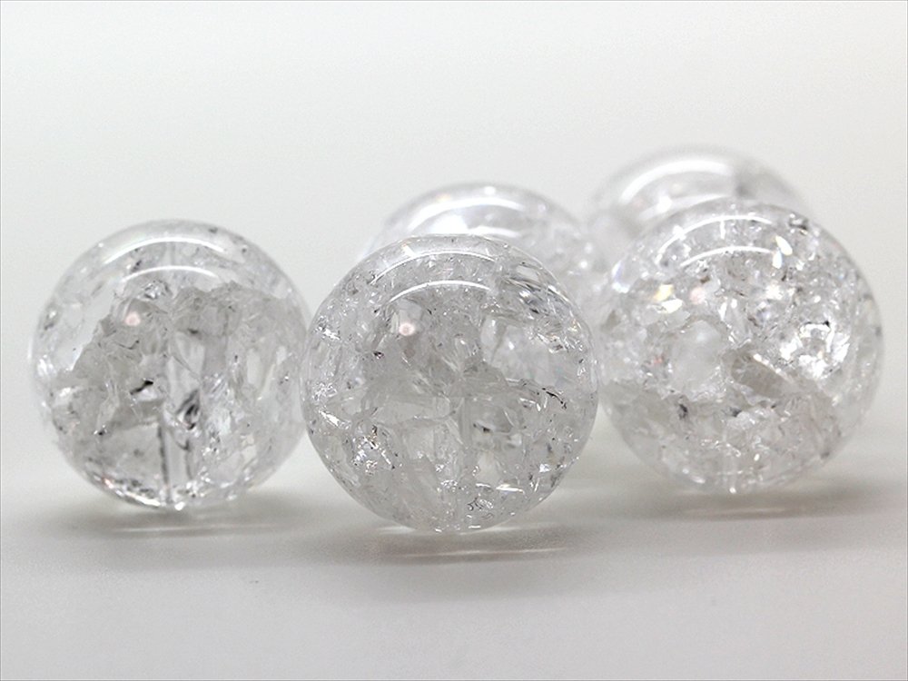 Amazon.co.jp: 石輝 [バラ売り5玉]クラック水晶16mm玉